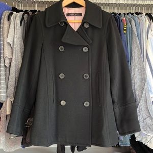 Andrew Mark fully Lined knit wool Pea Coat
